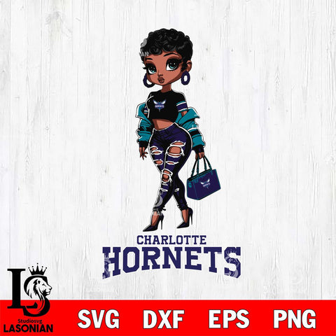 Charlotte Hornets Beautiful Black Fan Girl