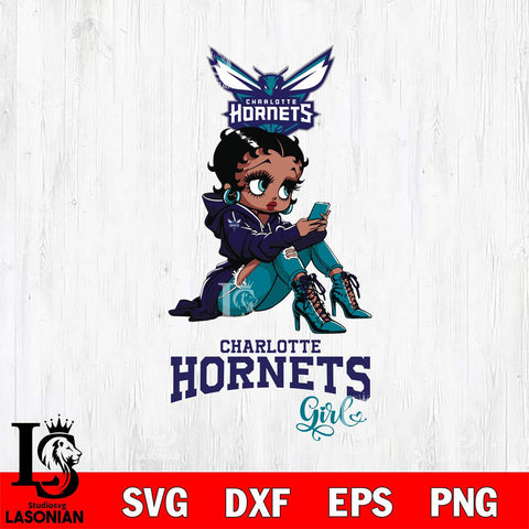 Charlotte Hornets Beauty Black Fan Girl Football