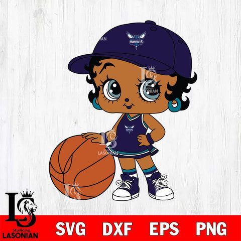 Charlotte Hornets Betty Boop NBA 11 Svg Eps Dxf Png File, NBA svg, Digital Download, Instant Download