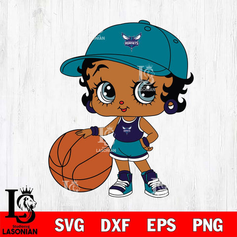 Charlotte Hornets Betty Boop NBA 12 Svg Eps Dxf Png File, NBA svg, Digital Download, Instant Download