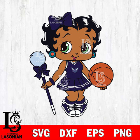 Charlotte Hornets Betty Boop NBA 3 Svg Eps Dxf Png File, NBA svg, Digital Download, Instant Download