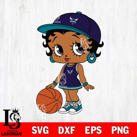 Charlotte Hornets Betty Boop NBA 6 Svg Eps Dxf Png File, NBA svg, Digital Download, Instant Download