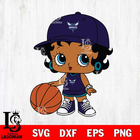 Charlotte Hornets Betty Boop NBA 8 Svg Eps Dxf Png File, NBA svg, Digital Download, Instant Download