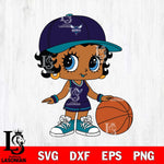 Charlotte Hornets Betty Boop NBA 9 Svg Eps Dxf Png File, NBA svg, Digital Download, Instant Download