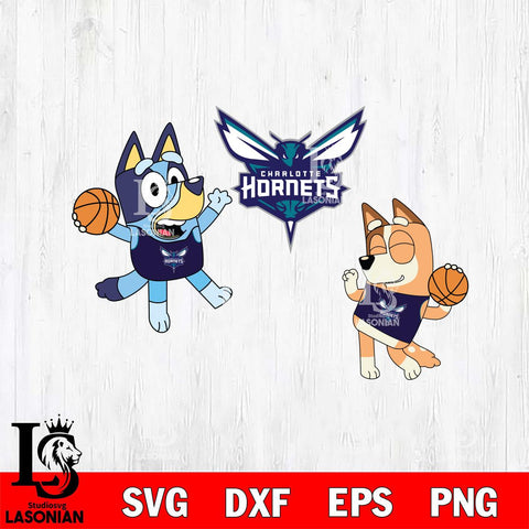 Charlotte Hornets Bluey & Bingo Svg Eps Dxf Png File, Digital Download, Instant Download