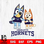 Charlotte Hornets Bluey & Bingo 6 Svg Eps Dxf Png File, NBA svg, Digital Download, Instant Download