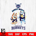 Charlotte Hornets Bluey Bingo Svg Eps Dxf Png File, NBA svg, Digital Download, Instant Download