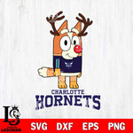 Charlotte Hornets Bluey Chilli Christmas Deer Svg Eps Dxf Png File, Digital Download