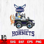 Charlotte Hornets Bluey friends Svg Eps Dxf Png File, NBA svg, Digital Download, Instant Download