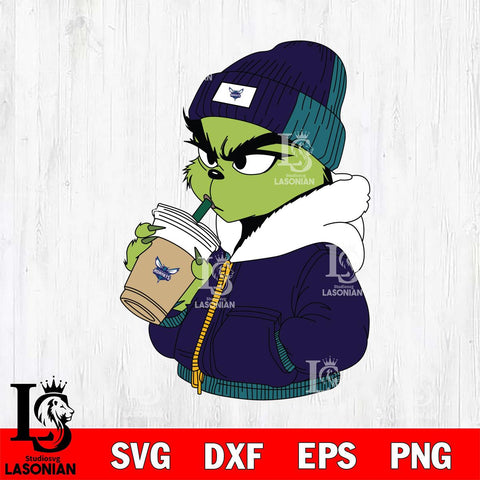 Charlotte Hornets Boujee Grinch 6 Svg Eps Dxf Png File, Digital Download, Instant Download