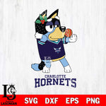 Charlotte Hornets Christmas Bluey Bandit Heeler Svg , Christmas Svg , Bluey svg , Digital Download, dxf eps png pdf file