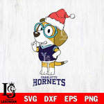 Charlotte Hornets Christmas Bluey Honey Sport Svg , Christmas Svg , Bluey svg , Digital Download, dxf eps png pdf file