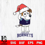 Charlotte Hornets Christmas Bluey Jack Sport Svg , Christmas Svg , Bluey svg , Digital Download, dxf eps png pdf file