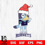 Charlotte Hornets Christmas Bluey Say Hi Svg , Christmas Svg , Bluey svg , Digital Download, dxf eps png pdf file