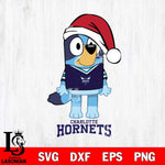 Charlotte Hornets Christmas Bluey Sport Svg , Christmas Svg , Bluey svg , Digital Download, dxf eps png pdf file