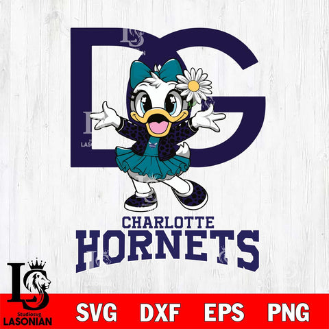 Charlotte Hornets Dolce And Gabbana Daisy Duck Disney Svg Eps Dxf Png File, Digital Download, Instant Download