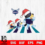 Charlotte Hornets Family Bluey Walking Christmas Svg Eps Dxf Png File, Digital Download, Instant Download