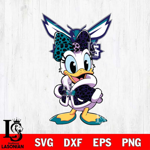 Charlotte Hornets Fancy Daisy Duck Disney Svg Eps Dxf Png File, Digital Download, Instant Download