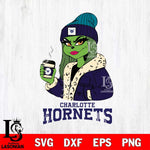 Charlotte Hornets Girls Grinch Bougie Svg Eps Dxf Png File, Digital Download, Instant Download