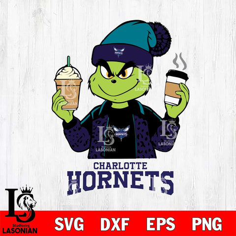 Charlotte Hornets Grinch 2 coffee Svg Eps Dxf Png File, Digital Download, Instant Download