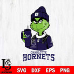 Charlotte Hornets Grinch Football Christmas Cut Files Cricut, Svg Dxf Eps Png file , Silhouette