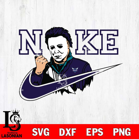 Charlotte Hornets Michael Myers Nike Svg Eps Dxf Png File, Digital Download, Instant Download