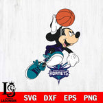 Charlotte Hornets Mickey Minne 8 Nba Svg Eps Dxf Png File, NBA svg, Digital Download, Instant Download