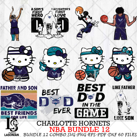 Charlotte Hornets NBA Bundle 12 Svg Eps Dxf Png File, Digital Download, Instant Download