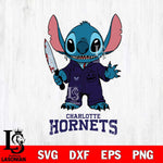 Charlotte Hornets Stitch Horror 2 Svg Eps Dxf Png File, NBA svg, Digital Download, Instant Download