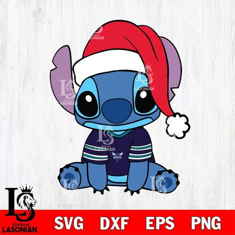 Charlotte Hornets Stitch Merry Christmas Svg Dxf Eps Png file, Digital download,Clipart, Cut Files Cricut , Silhouette