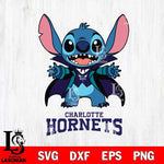 Charlotte Hornets Stitch Vampire halloween Svg Eps Dxf Png File, NBA svg, Digital Download, Instant Download