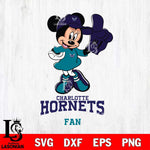 Charlotte Hornets #1 Fan Minnie Mouse Svg Eps Dxf Png File, Digital Download, Instant Download