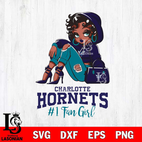 Charlotte Hornets #1 beauty Black Fan Girl