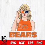 Chicago Bears And Taylor Swift Fan Svg Eps Dxf Png File, Digital Download, Instant Download