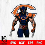 Chicago Bears Badass Wolverine Svg Eps Dxf Png File, Digital Download, Instant Download