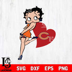 Chicago Bears Betty Boop Girl Love Svg Eps Dxf Png File, Digital Download, Instant Download