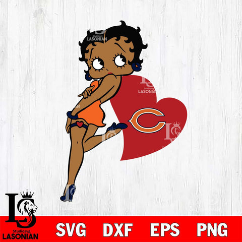 Chicago Bears Betty Boop Girl Love SVG Svg Eps Dxf Png File, Digital Download, Instant Download