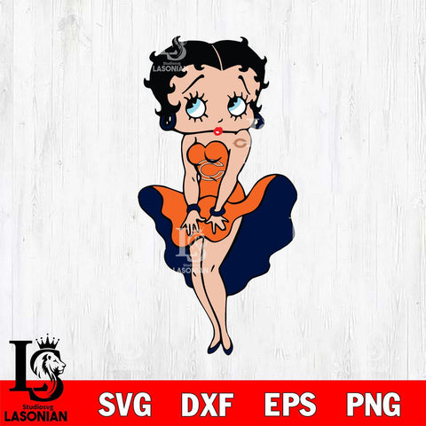 Chicago Bears Betty Boop Sexy Cheering Svg Eps Dxf Png File, Digital Download, Instant Download