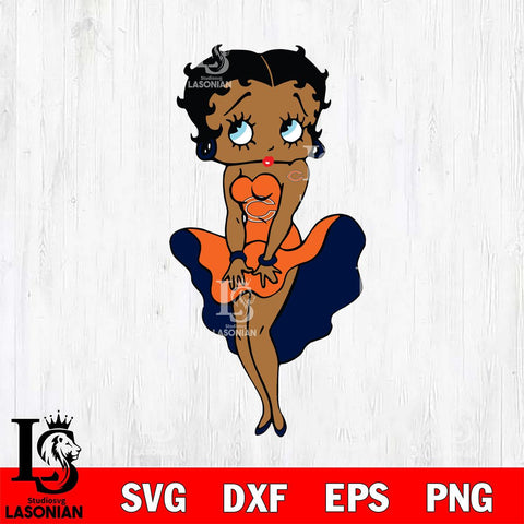 Chicago Bears Betty Boop Sexy Cheering SVG Svg Eps Dxf Png File, Digital Download, Instant Download