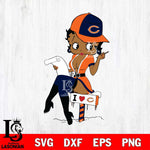 Chicago Bears Betty Boop Sexy Fan SVG Svg Eps Dxf Png File, Digital Download, Instant Download