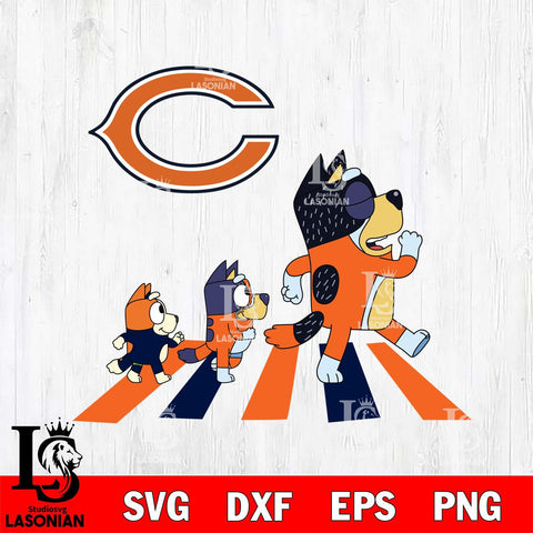 Chicago Bears Bluey 6 NFL Svg Eps Dxf Png File, Digital Download, Instant Download