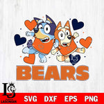 Chicago Bears Bluey & Bingo 10 Svg Eps Dxf Png File, NFL svg, Digital Download, Instant Download