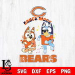 Chicago Bears Bluey Bingo Dance Mode Svg Eps Dxf Png File, NFL svg, Digital Download, Instant Download