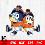 Chicago Bears Bluey & Bingo Football Svg Eps Dxf Png File, NFL svg, Digital Download, Instant Download