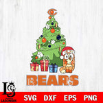 Chicago Bears Bluey Chilli Christmas Tree Svg Eps Dxf Png File, Digital Download