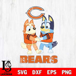 Chicago Bears Bluey Chilli Dance Svg Eps Dxf Png File, Digital Download, Instant Download