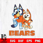 Chicago Bears Bluey Chilli Dance Mode Svg Eps Dxf Png File, Digital Download, Instant Download