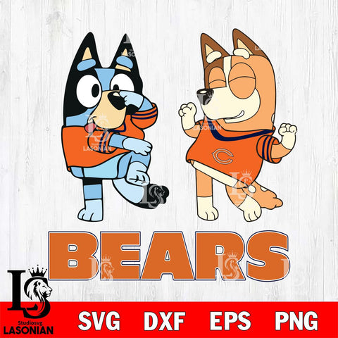 Chicago Bears Bluey Chilli Sport Svg Eps Dxf Png File, Digital Download, Instant Download