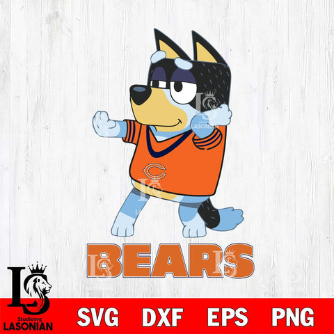 Chicago Bears Bluey Dad Dance Svg Eps Dxf Png File, Digital Download, Instant Download