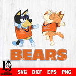 Chicago Bears Bluey Dance Svg Eps Dxf Png File, Digital Download, Instant Download